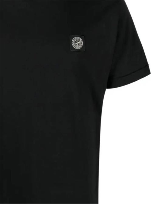 Black cotton jersey t-shirt Stone Island | 801524113A0029